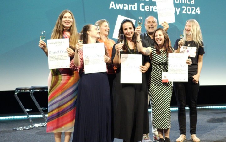 Celebrating the award